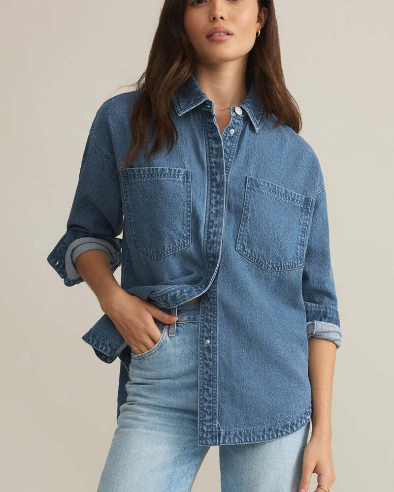 Z Supply All Day Luxe Soft Denim Jacket | Indigo
