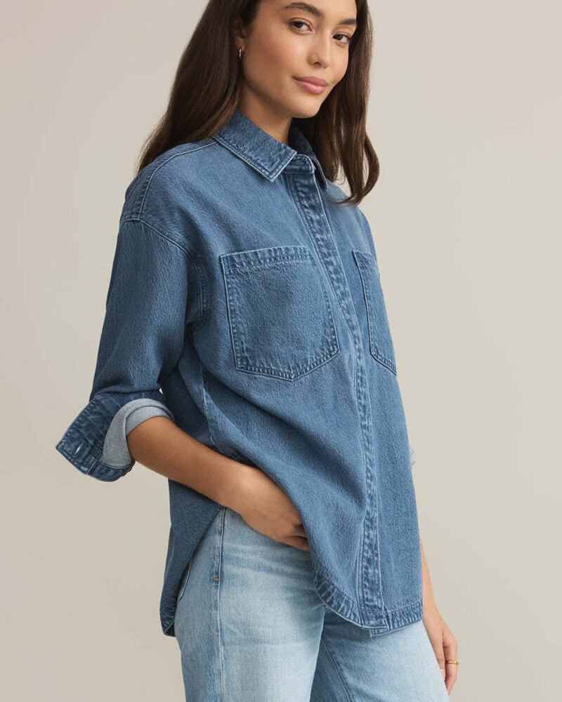 Z Supply All Day Luxe Soft Denim Jacket | Indigo