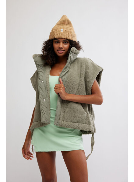 Free People Scout It Out Fleece Vest | Sage