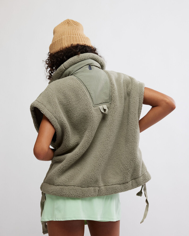 Free People Scout It Out Fleece Vest | Sage