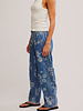 Free People Good Luck Mid-Rise Barrel Jeans | Laser Daisy