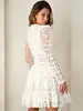 Dierdre Deep V-Neck Lace Tiered Dress
