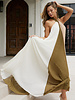 Kemi Color Block Maxi Pleated Dress