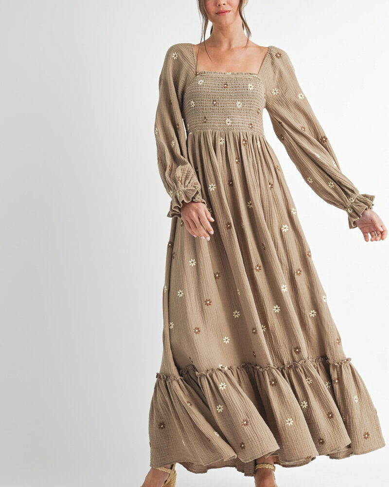 Dayna Embroidered Maxi Dress