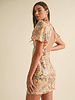 Cindy Floral Sequin Mini Dress