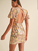 Cindy Floral Sequin Mini Dress