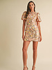 Cindy Floral Sequin Mini Dress