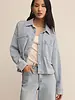 Z Supply All Day Cropped Knit Denim Jacket | Indigo