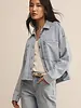 Z Supply All Day Cropped Knit Denim Jacket | Indigo