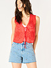 Lillian Eyelet Top | Red