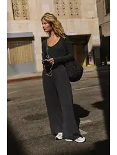 Free People Hot Shot Wide Leg Onesie | Black