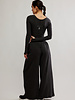 Free People Hot Shot Wide Leg Onesie | Black