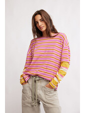 Free People Nina Stripe Long-Sleeve Tee | Lilac