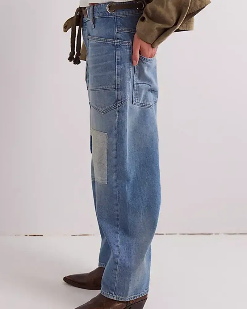 Free People Moxie Low-Slung Jeans | True Blue