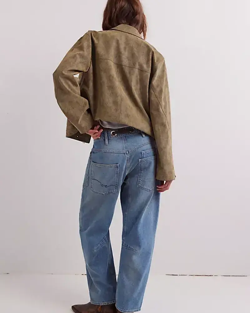 Free People Moxie Low-Slung Jeans | True Blue