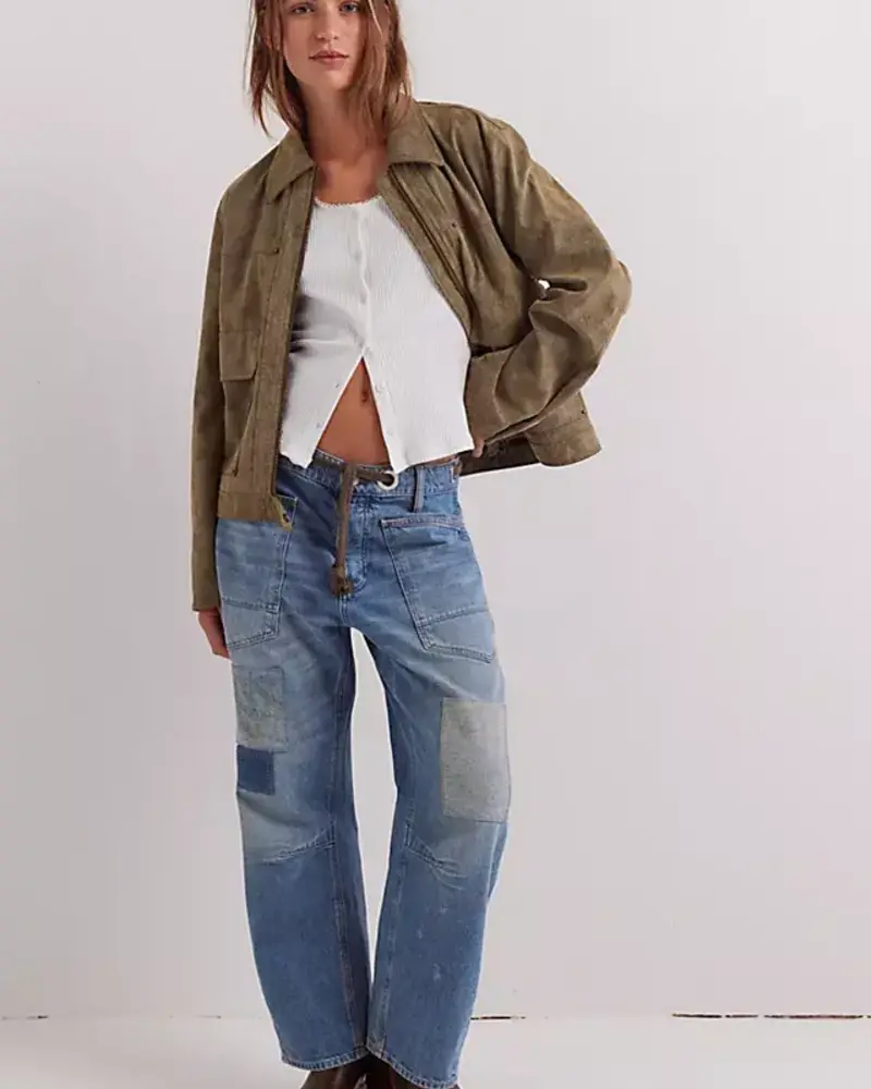 Free People Moxie Low-Slung Jeans | True Blue