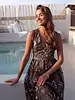 Raised Romantic Floral Tulle Dress | Nude