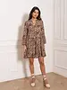 Landy Leopard Printed Silk Dress