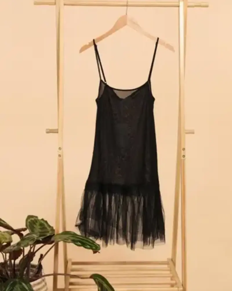 OS Sonya Slip | Tulle Black