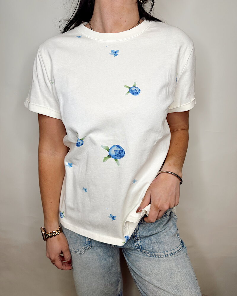 Reign Cuff Sleeve Tie Tee | Peony