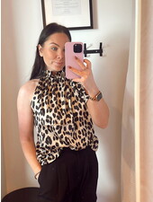 Elisabeth Leopard Top | Beige