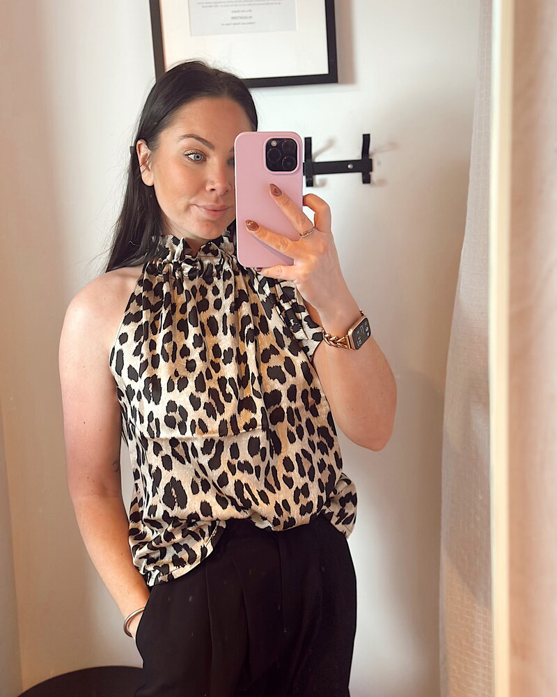 Elisabeth Leopard Top | Beige