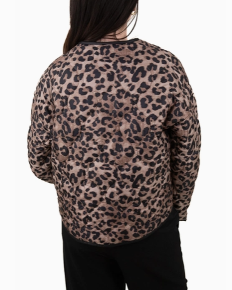 Lyria Leopard Quilted Jacket