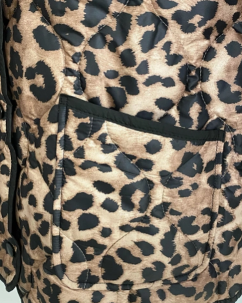 Lyria Leopard Quilted Jacket