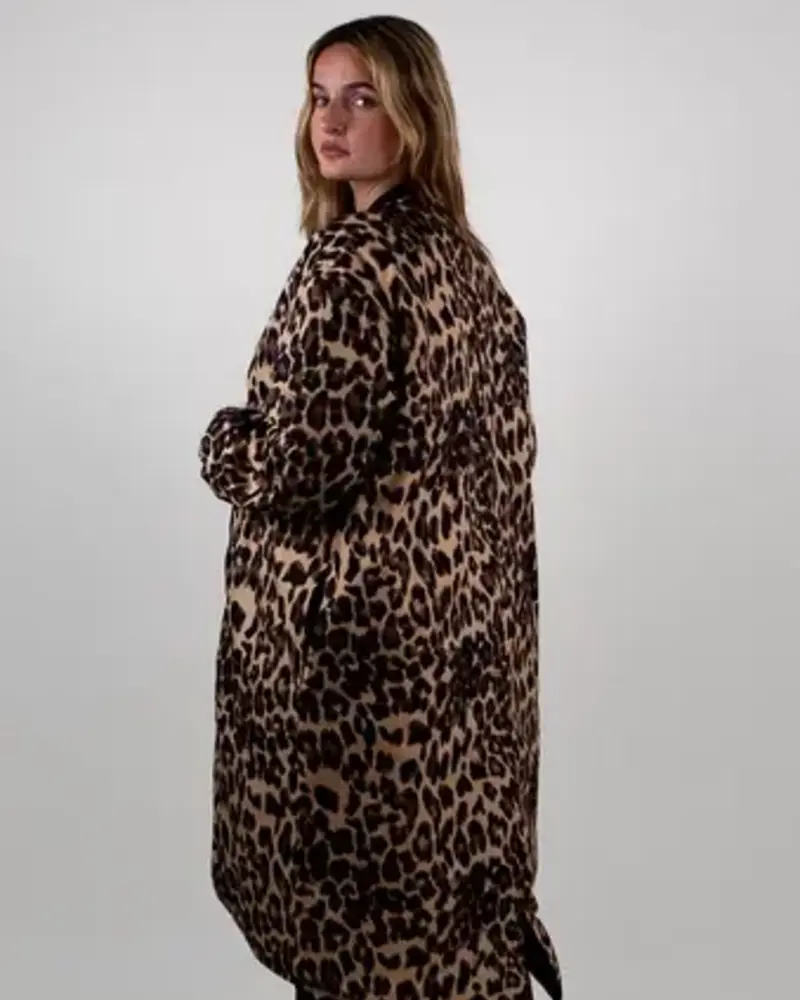 Freya Reversible Leopard Long Bomber