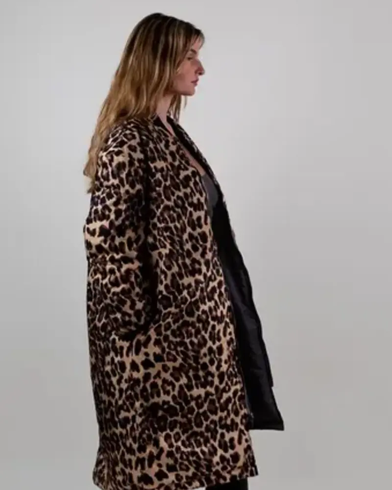 Freya Reversible Leopard Long Bomber
