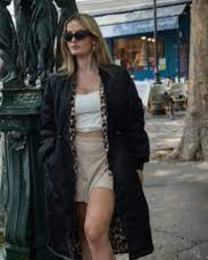 Freya Reversible Leopard Long Bomber