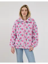Floral Sherpa Jacket | Purple