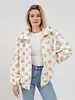 Floral Sherpa Jacket | White