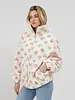 Floral Sherpa Jacket | White