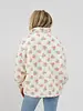 Floral Sherpa Jacket | White