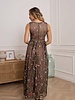 Raised Romantic Floral Tulle Dress | Nude