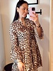 Landy Leopard Printed Silk Dress