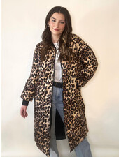 Freya Reversible Leopard Long Bomber