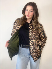 Elektra Reversible Leopard Bomber | Army