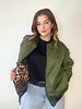 Elektra Reversible Leopard Bomber | Army