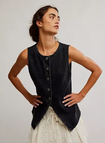Free People Aimee Vest | Black