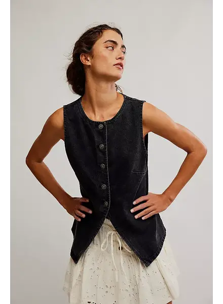 Free People Aimee Vest | Black