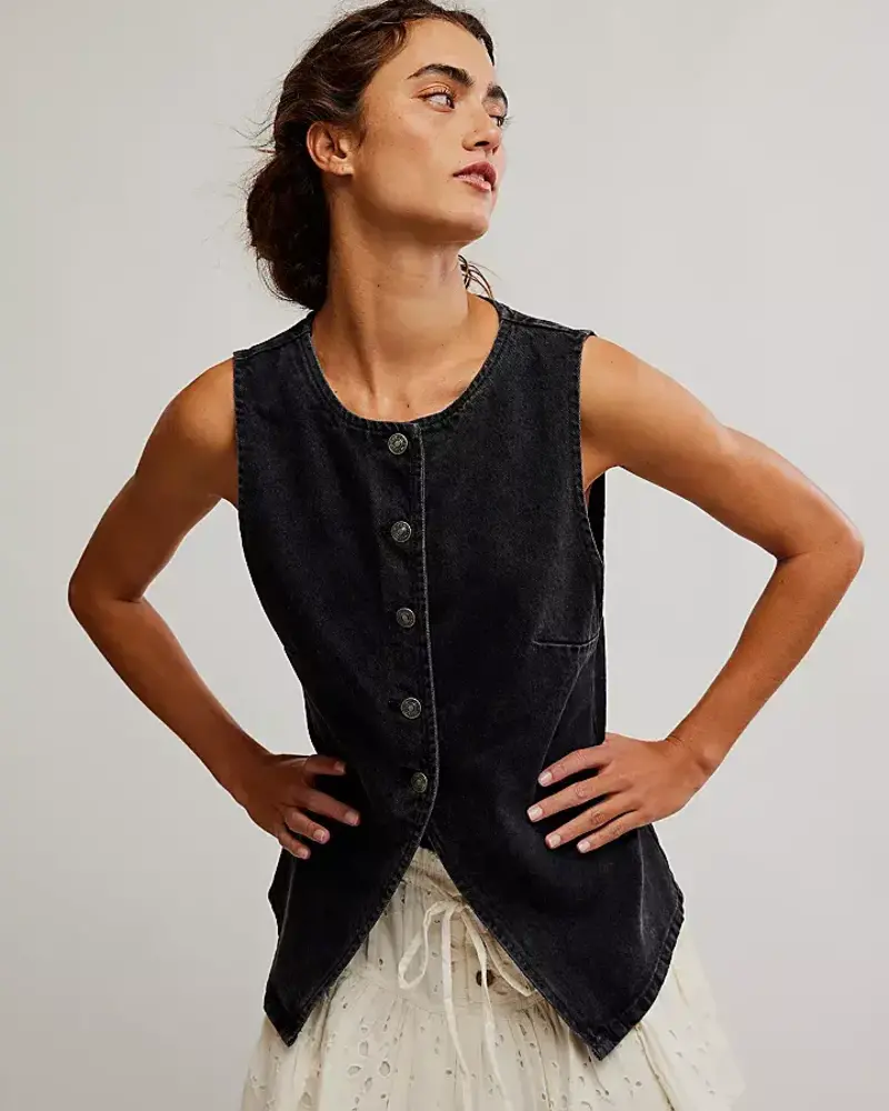Free People Aimee Vest | Black