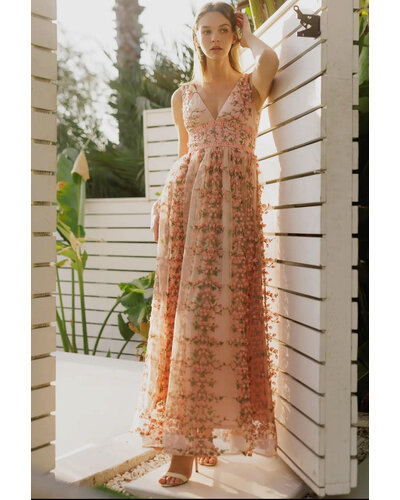 Emmie Embroidered Floral Lace Maxi Dress - Thelma & Thistle