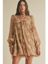 Mara Embroidered Mini Dress