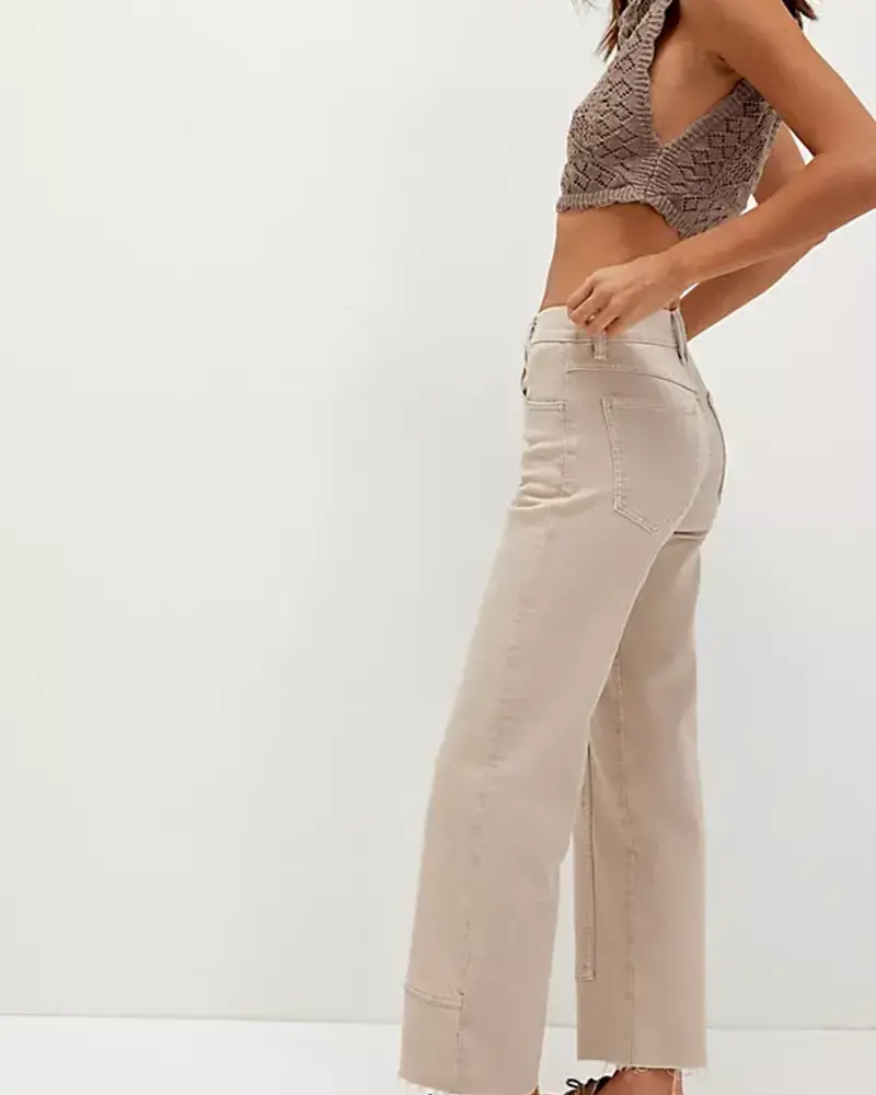 Free People Risk Taker High-Rise Jeans | Ecru