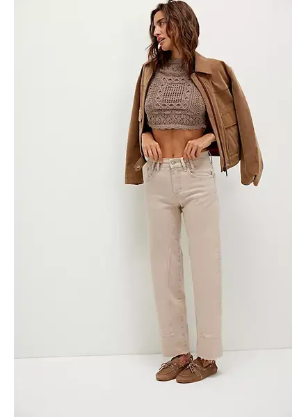 Free People Risk Taker High-Rise Jeans | Ecru