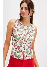 Free People Tilly Printed Vest | Ivory