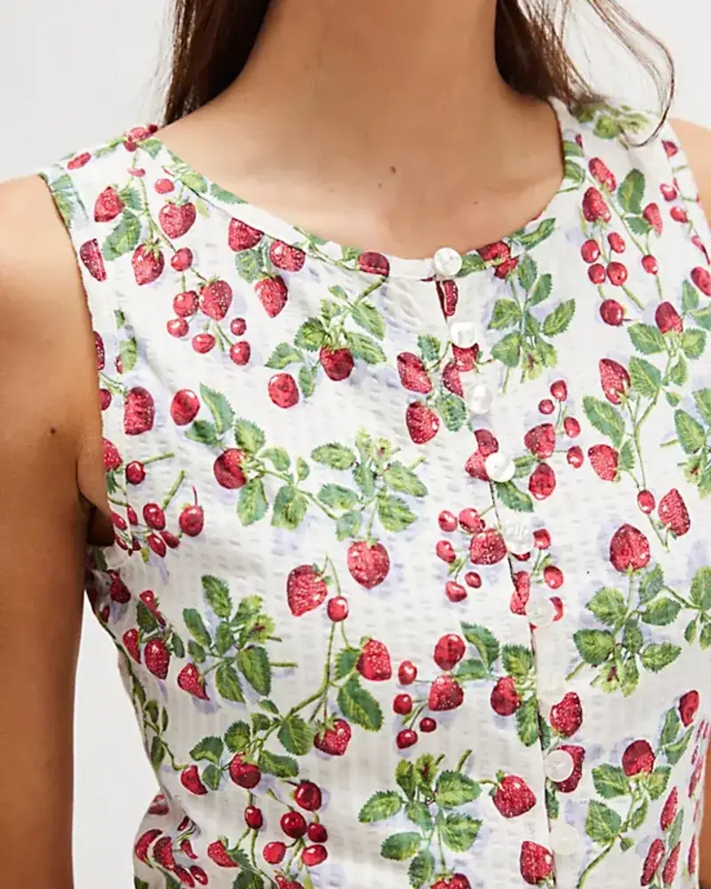 Free People Tilly Printed Vest | Ivory