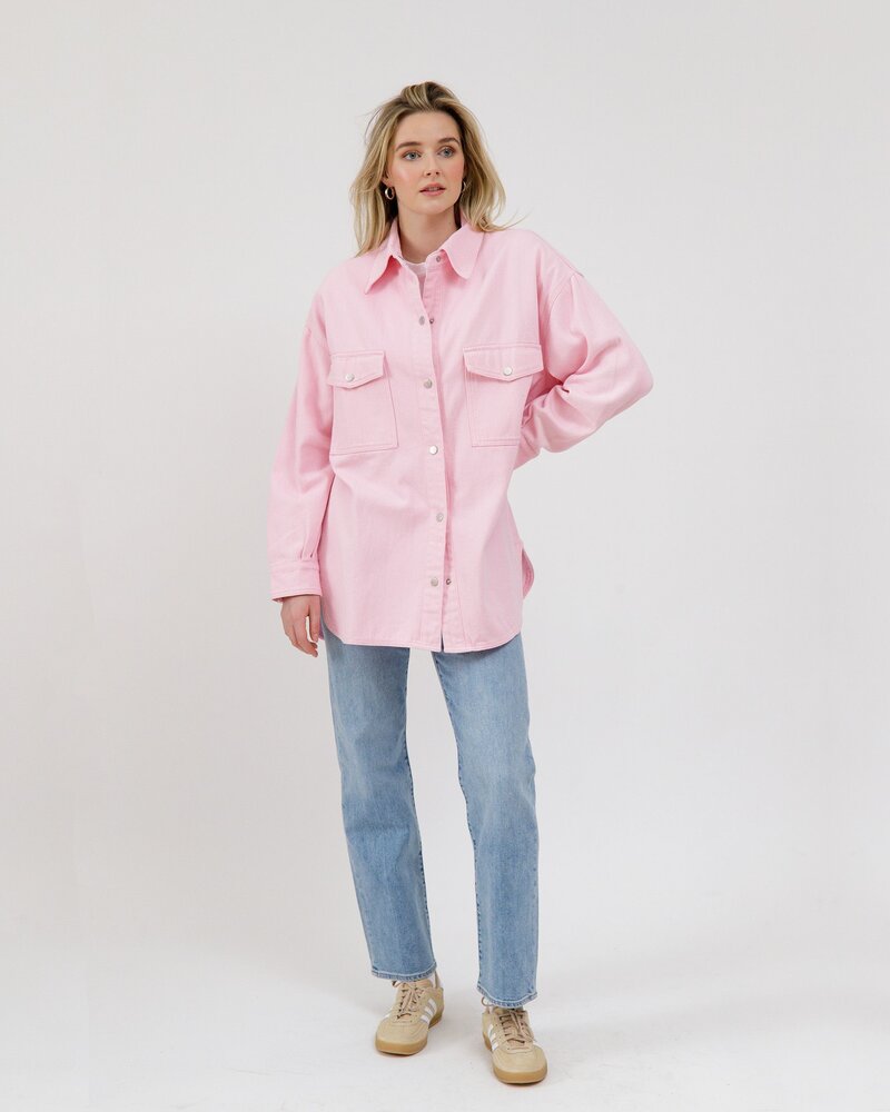 Shania Denim Jacket | Powder Pink